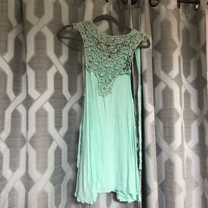 High neck lace dress